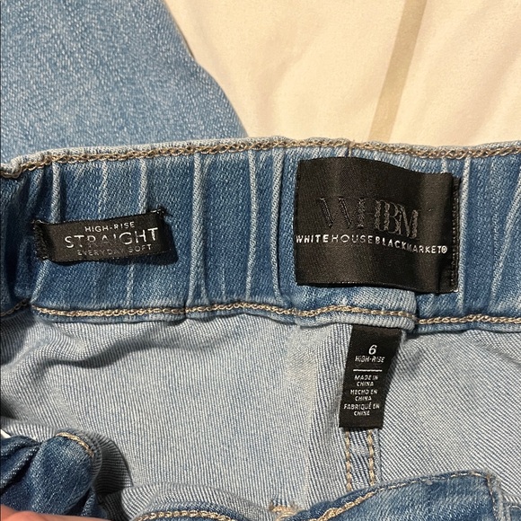 Stylish Blue Denim Straight Leg Everyday Soft with Belt and Tassel Hem. - Picture 7 of 9